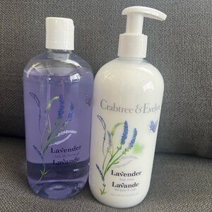 Crabtree & Evelyn Lavender Shower Bath Gel & Body Lotion 2 pc